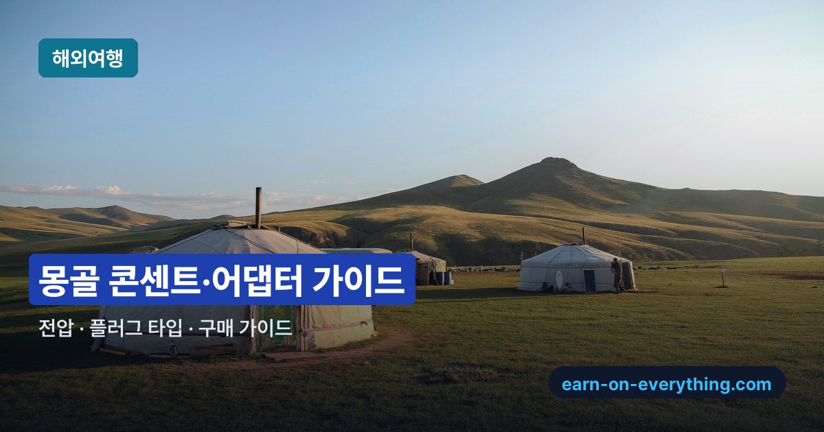 몽골 콘센트·어댑터 가이드