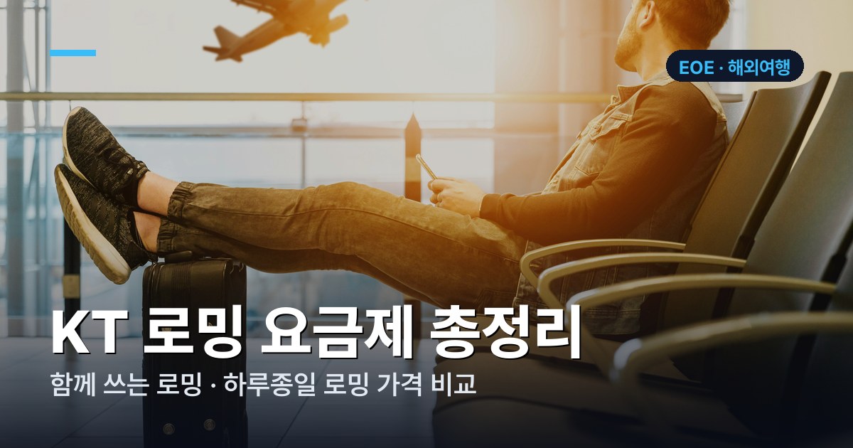 KT 로밍 요금제 총정리